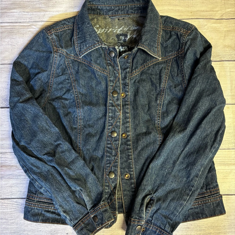 Denim Button-Up Jacket - Picture 1 of 4